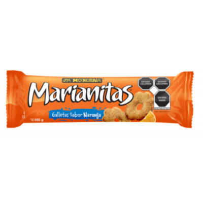 La Moderna Marianitas Galletas Sabor Naranja 185g - Image 1