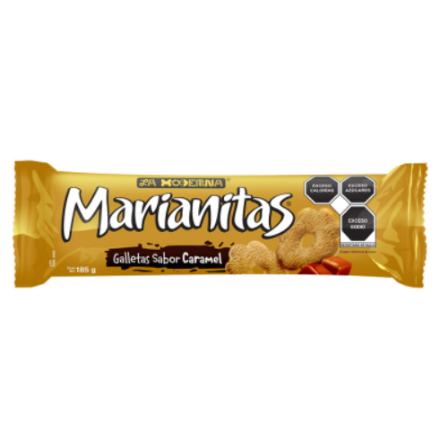 lamodernasaborcaramel.jpg La Moderna Marianitas Galletas Sabor Caramel 185g - Image 1