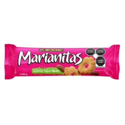 La Moderna Marianitas Galletas Sabor Nuez 185g - Image 1