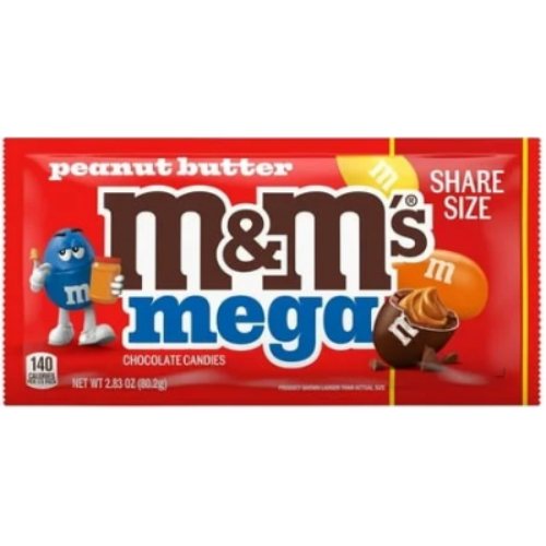 mmpeanutbutter.jpg M&M'S Peanut Butter Mega 2.83oz - Image 1