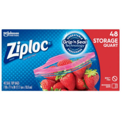 Ziploc Storage Quart 48ct - Image 1