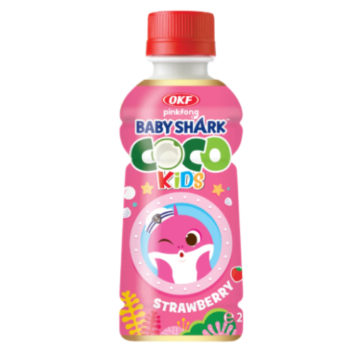 okfbabysharkstrawb2028129.jpg OKF Baby Shark Aloe Kids Strawberry 11.8oz - Image 1