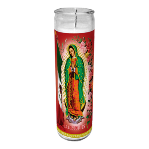mexicored Veladora Mexico Imagen VIRGEN SAGRADO CORAZON RED - Image 1