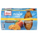 Libby's Peaches Diced in Fruit Juice 4oz 6pk
